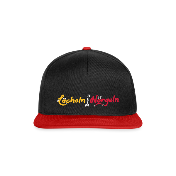 Lächeln beim Nörgeln - Snapback Cap - Schwarz/Rot