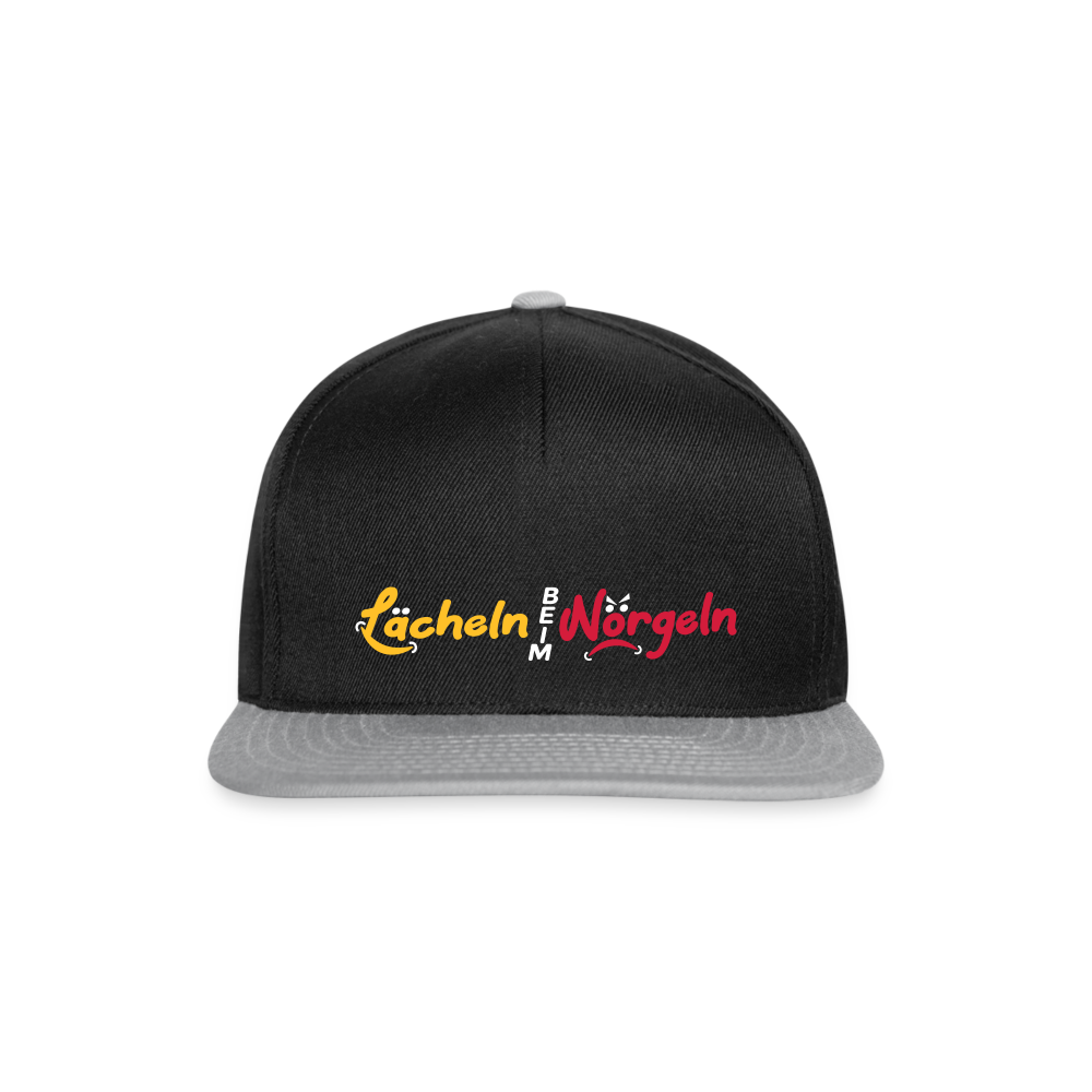 Lächeln beim Nörgeln - Snapback Cap - Schwarz/Grau