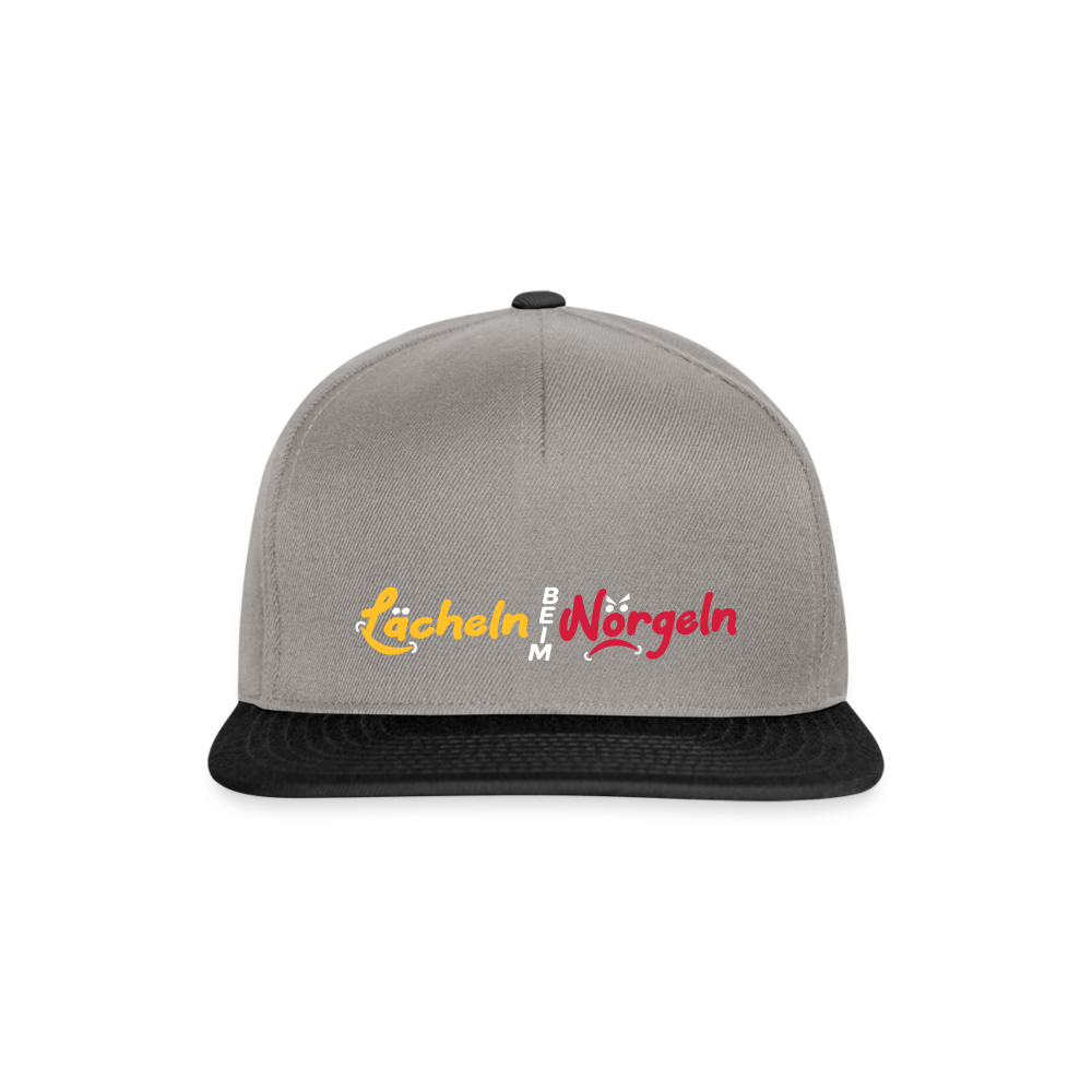 Lächeln beim Nörgeln - Snapback Cap - Graphit/Schwarz