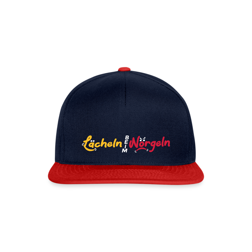 Lächeln beim Nörgeln - Snapback Cap - Navy/Rot