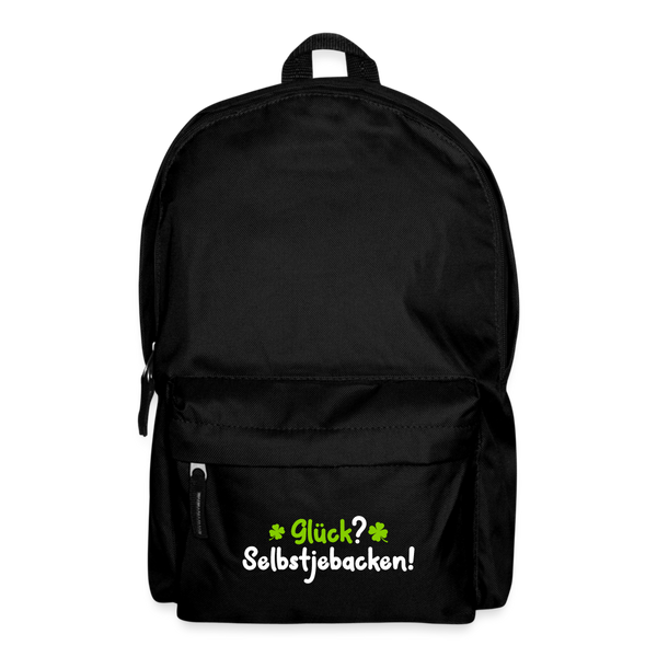 Glück? Selbstjebacken - Rucksack - Schwarz
