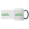 Glück? Selbstjebacken - Tasse zweifarbig - Weiß/Dunkelgrün