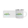 Glück? Selbstjebacken - Emaille Tasse - Weiß