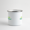 Glück? Selbstjebacken - Emaille Tasse - Weiß