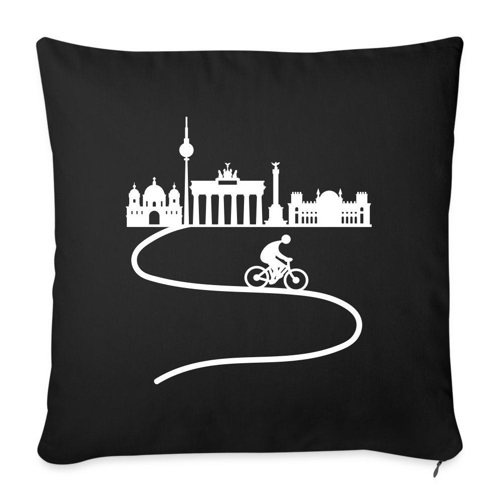 Aus der Stadt - Sofakissen mit Füllung (45 x 45 cm) - Schwarz