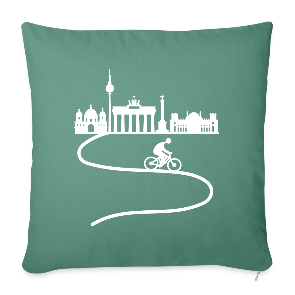 Aus der Stadt - Sofakissen mit Füllung (45 x 45 cm) - Tanngrün