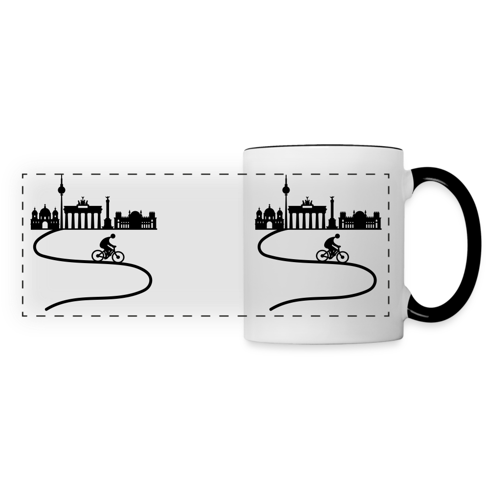 Aus der Stadt - Tasse zweifarbig - Weiß/Schwarz