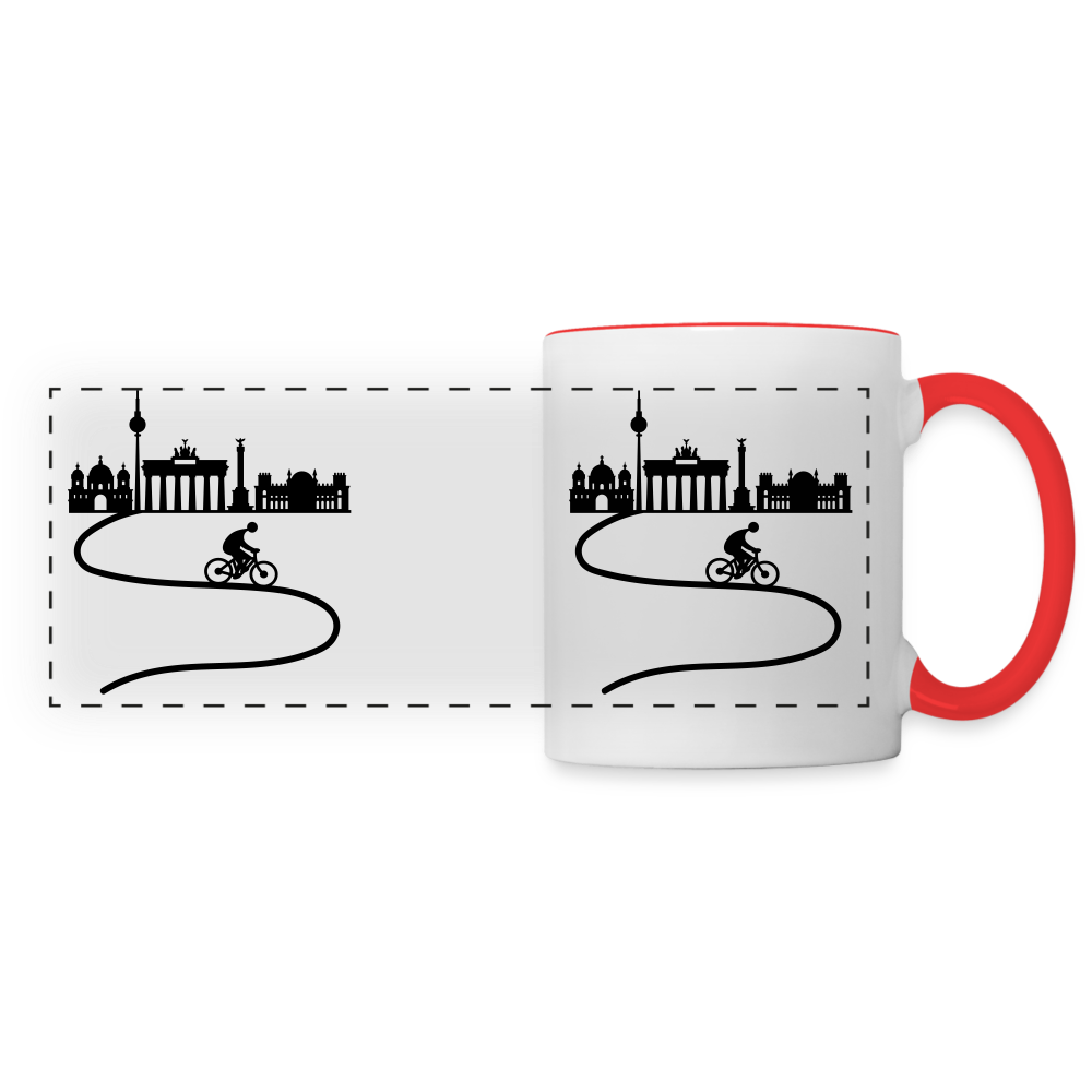 Aus der Stadt - Tasse zweifarbig - Weiß/Rot