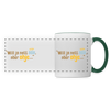 Will ja nett sein, aber ohje... - Tasse zweifarbig - Weiß/Dunkelgrün