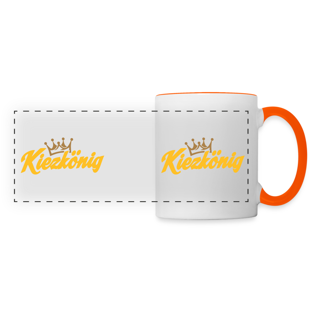 Kiezkönig - Tasse zweifarbig - Weiß/Orange