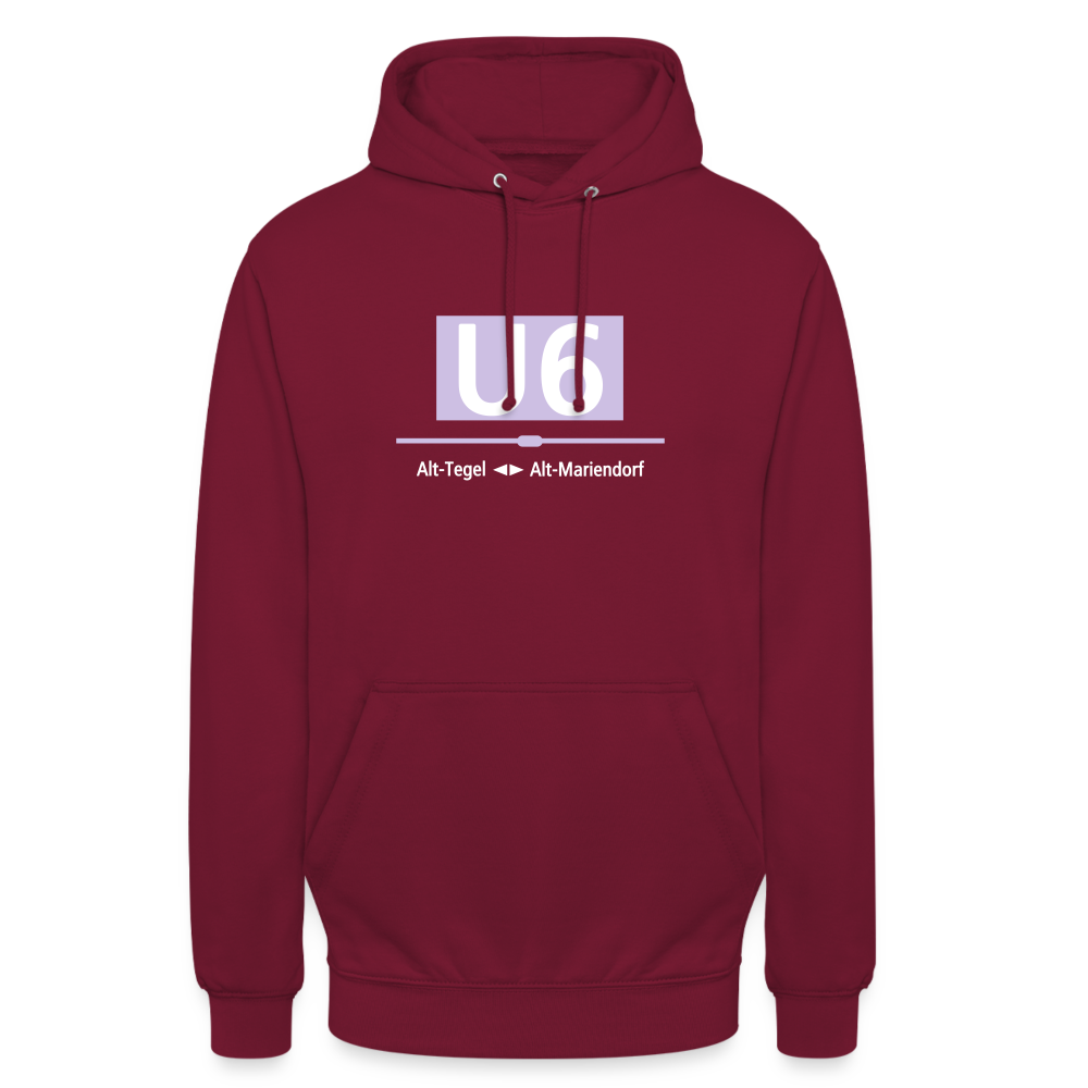 U6 - Unisex Hoodie - Bordeaux