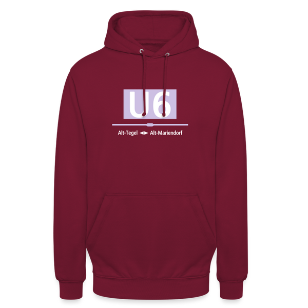 U6 - Unisex Hoodie - Bordeaux
