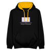 U6 - Kontrast Hoodie - Schwarz/Gold