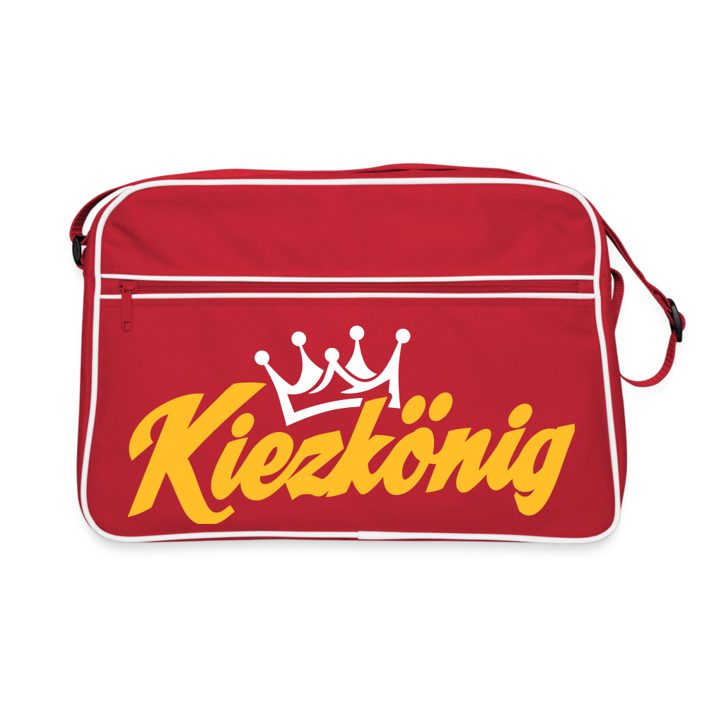 Kiezkönig - Retro Tasche - Rot/Weiß