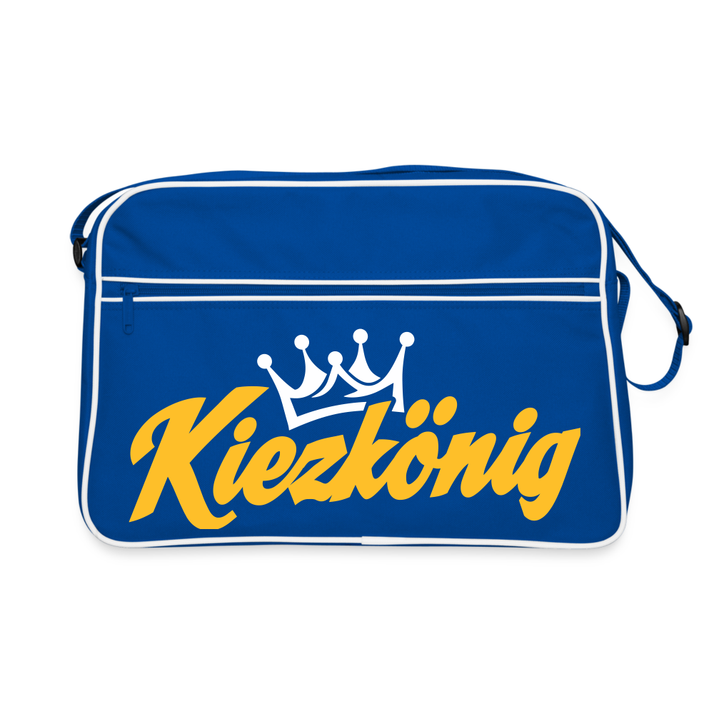 Kiezkönig - Retro Tasche - Blau/Weiß