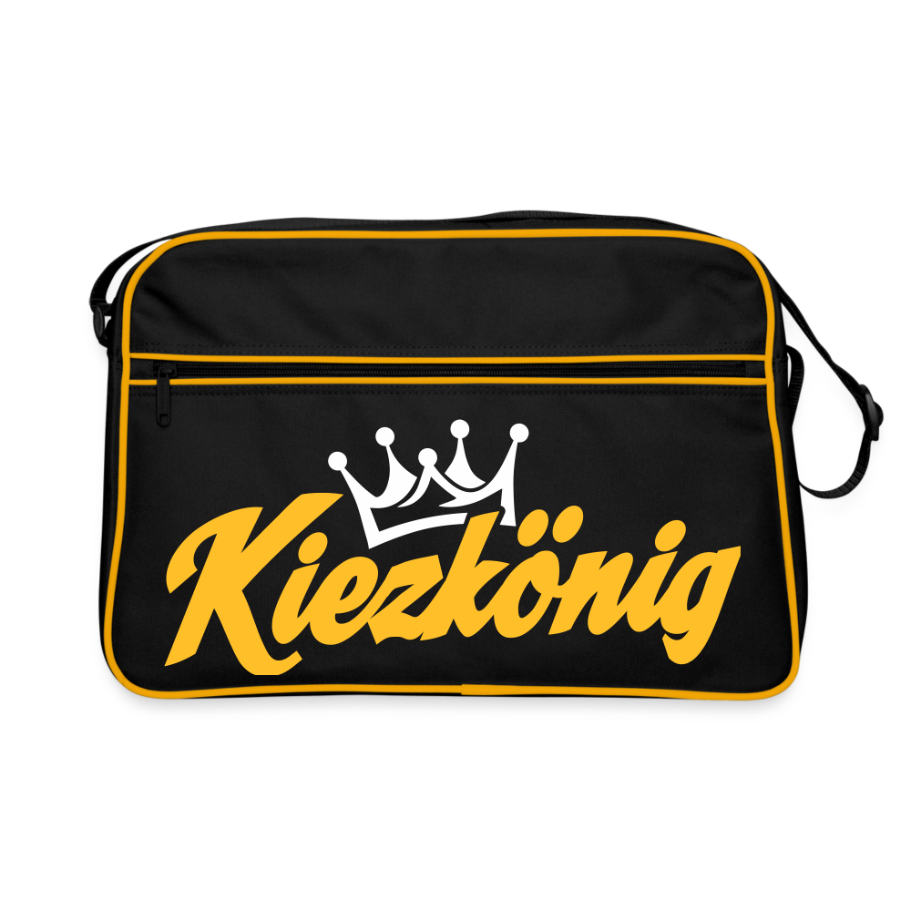 Kiezkönig - Retro Tasche - Schwarz/Gold