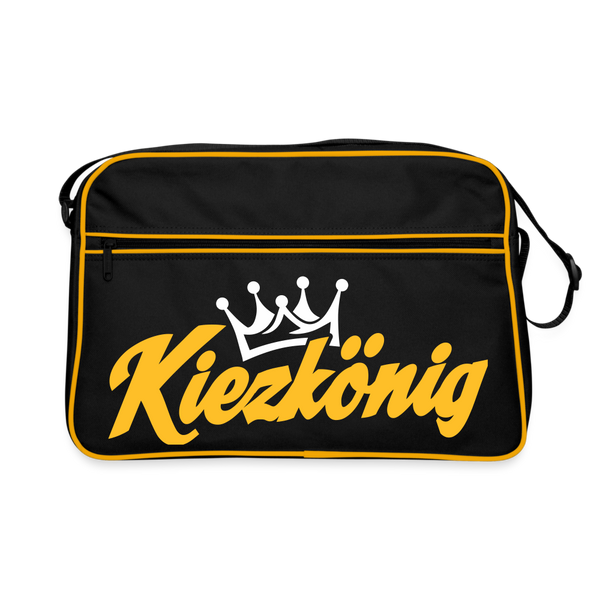 Kiezkönig - Retro Tasche - Schwarz/Gold