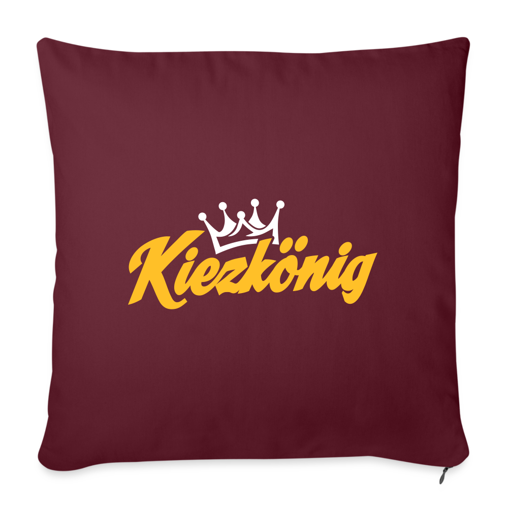 Kiezkönig - Sofakissen mit Füllung (45 x 45 cm) - Burgunderrot