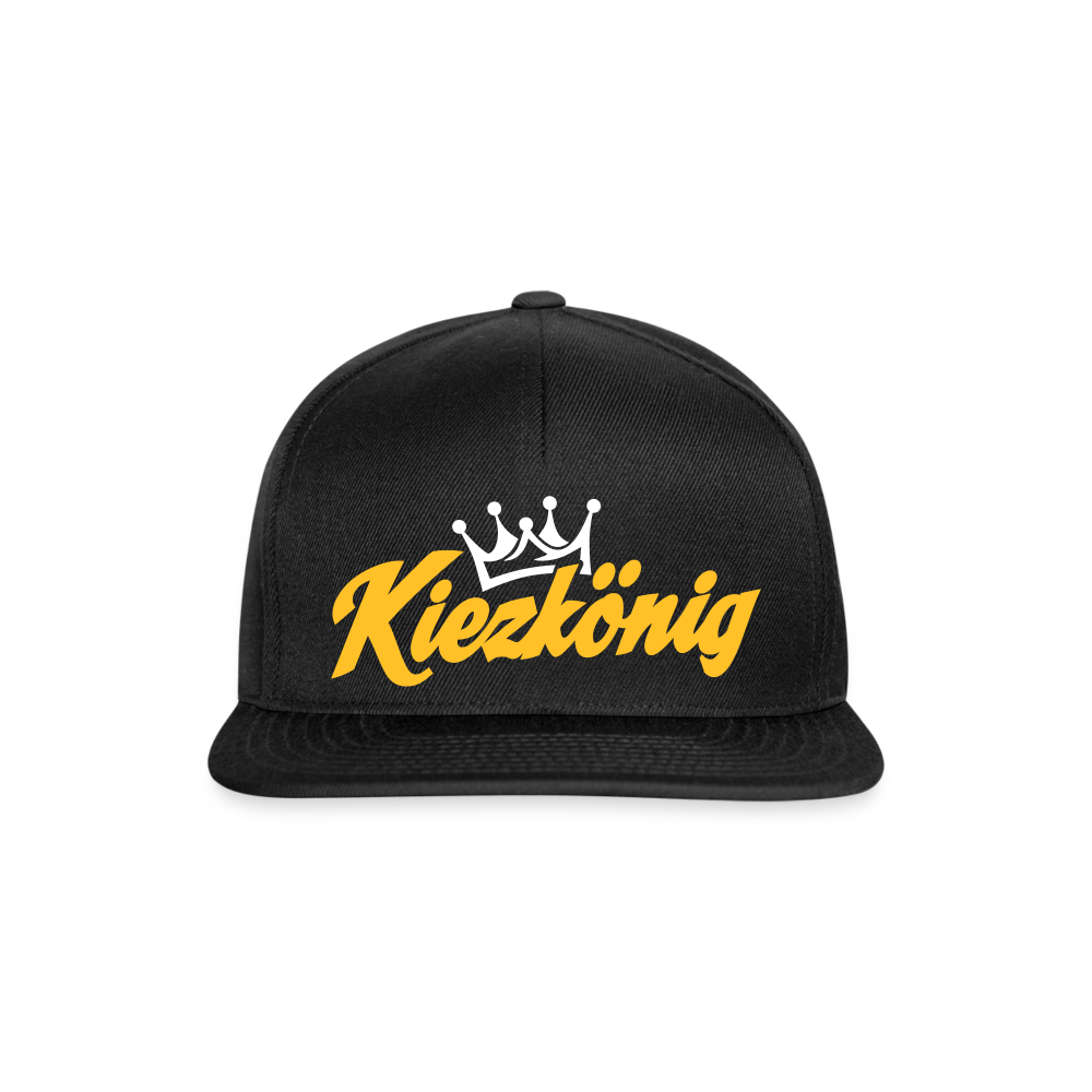 Kiezkönig - Snapback Cap - Schwarz/Schwarz