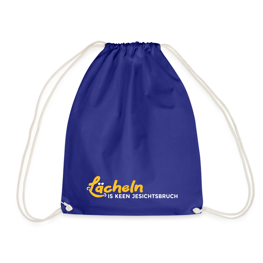 Lächeln is keen Jesichtsbruch - Turnbeutel - Königsblau