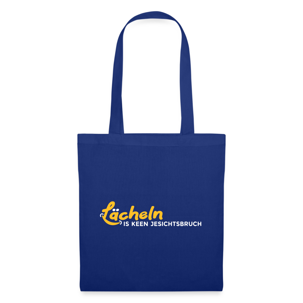 Lächeln is keen Jesichtsbruch - Stoffbeutel - Royalblau