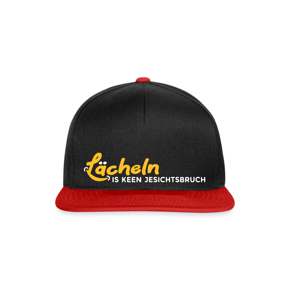 Lächeln is keen Jesichtsbruch - Snapback Cap - Schwarz/Rot