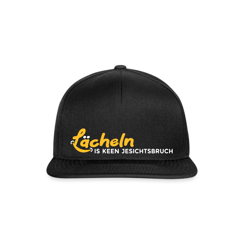 Lächeln is keen Jesichtsbruch - Snapback Cap - Schwarz/Schwarz
