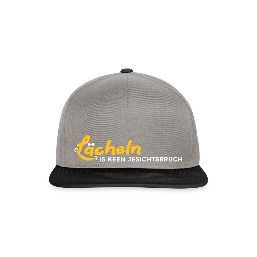 Lächeln is keen Jesichtsbruch - Snapback Cap - Graphit/Schwarz