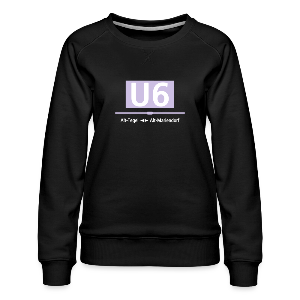 U6 - Frauen Premium Sweatshirt - Schwarz