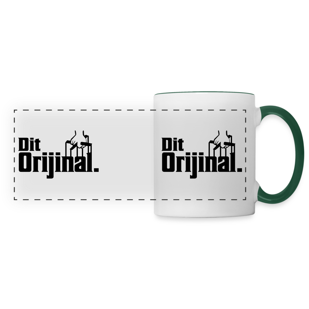 Dit Orijinal - Tasse zweifarbig - Weiß/Dunkelgrün
