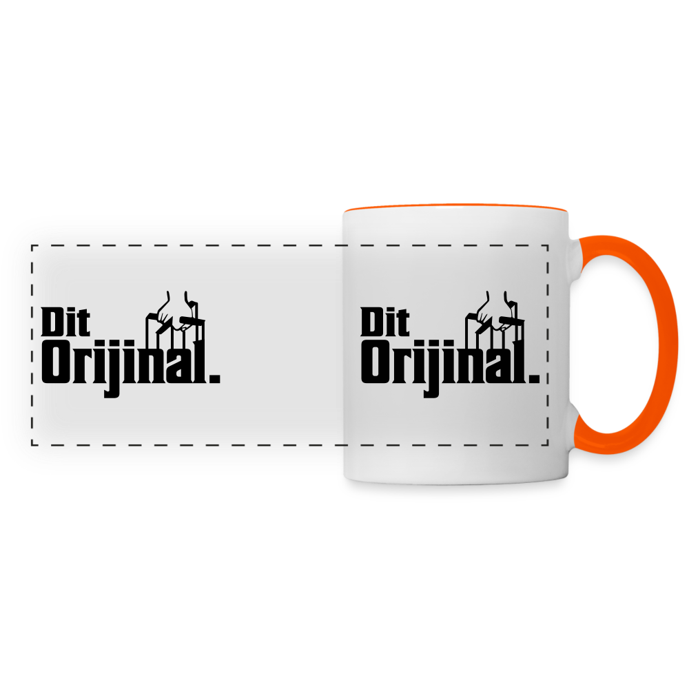 Dit Orijinal - Tasse zweifarbig - Weiß/Orange