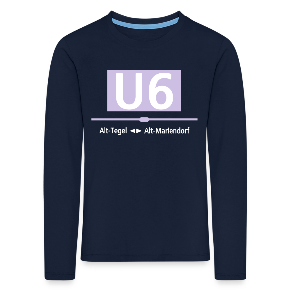 U6 - Kinder Langarmshirt - Navy
