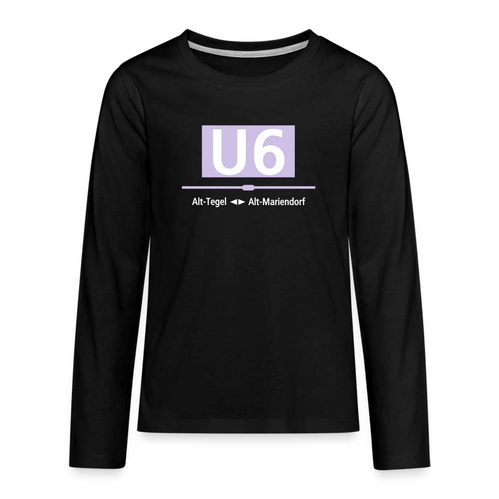 U6 - Teenager Langarmshirt - Schwarz