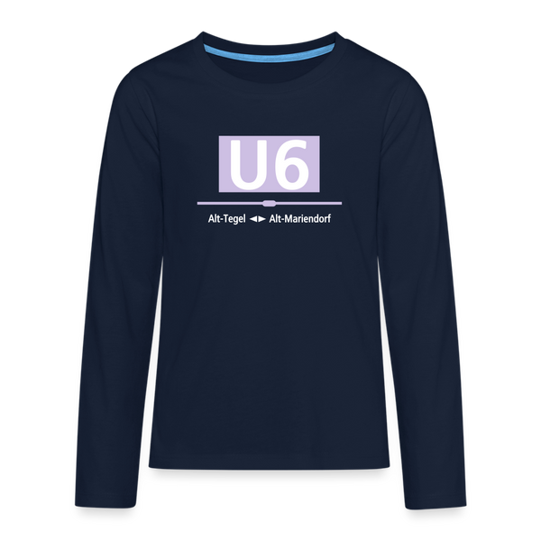U6 - Teenager Langarmshirt - Navy