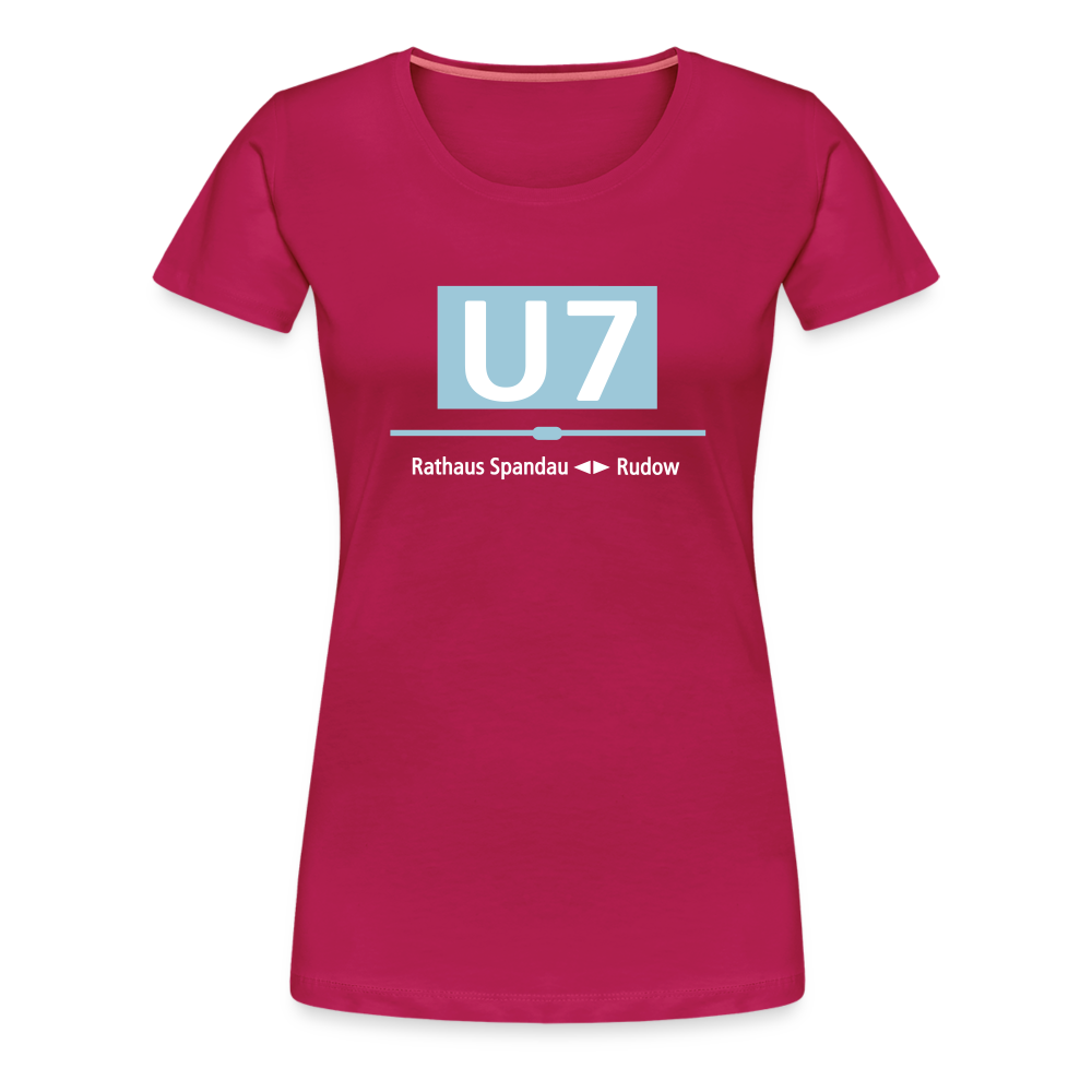 U7 - Frauen Premium T-Shirt - dunkles Pink