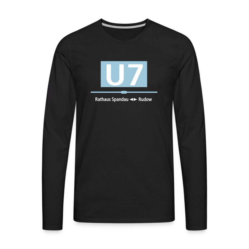 U7 - Männer Premium Langamshirt - Schwarz