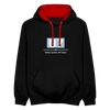 U7 - Kontrast Hoodie - Schwarz/Rot