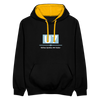 U7 - Kontrast Hoodie - Schwarz/Gold