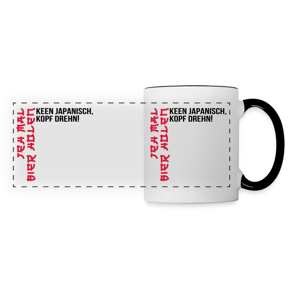 Jeh mal Bier holen! - Tasse zweifarbig - Weiß/Schwarz