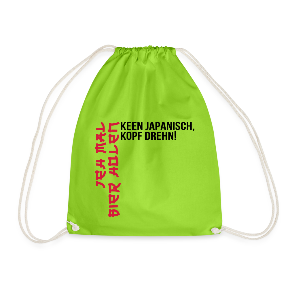 Jeh mal Bier holen! - Turnbeutel - Neongrün