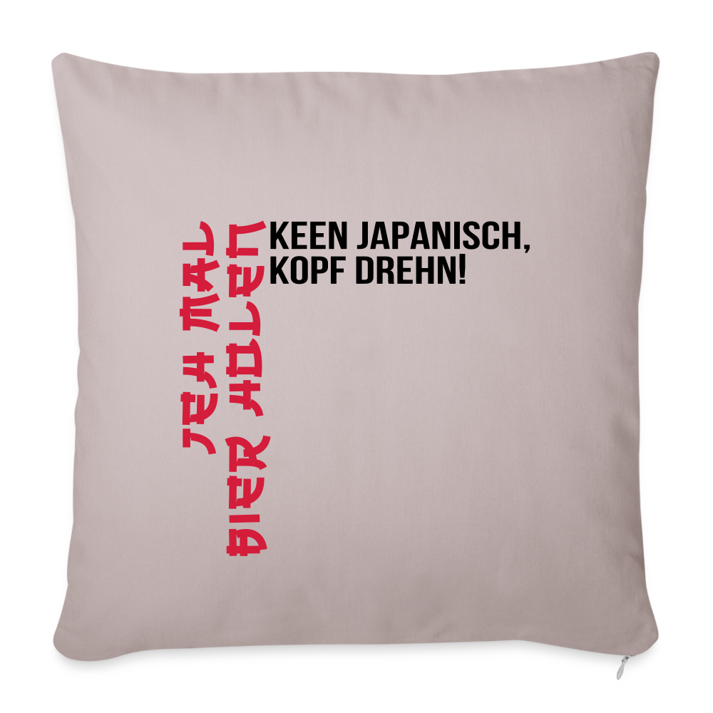 Jeh mal Bier holen! - Sofakissen mit Füllung (45 x 45 cm) - helles Taupe