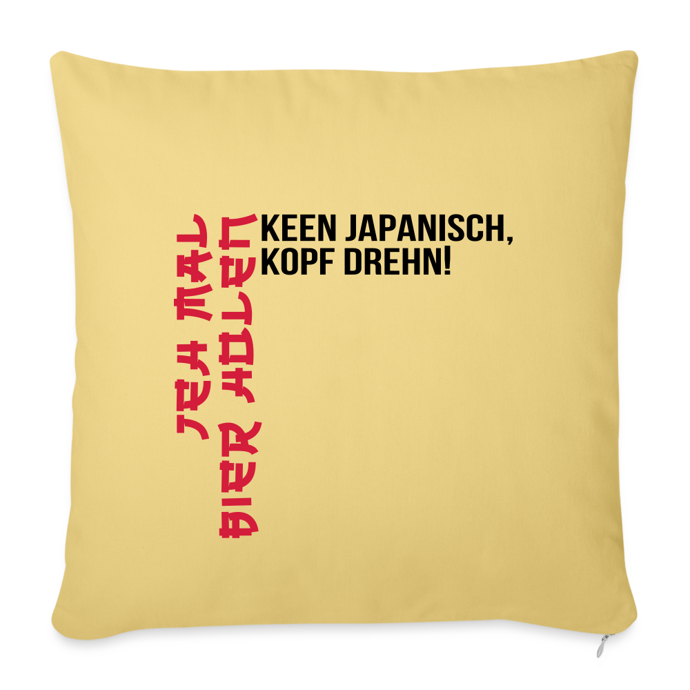 Jeh mal Bier holen! - Sofakissen mit Füllung (45 x 45 cm) - Hellgelb