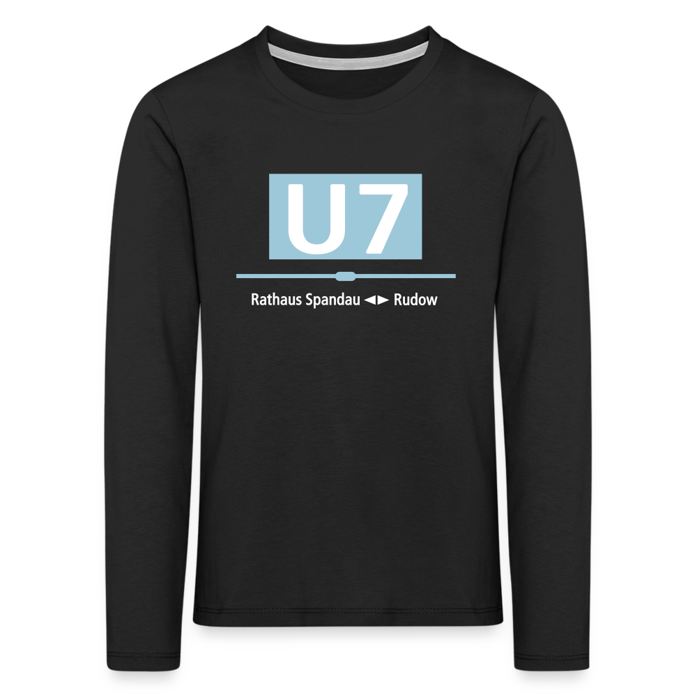 U7 - Kinder Langarmshirt - Schwarz