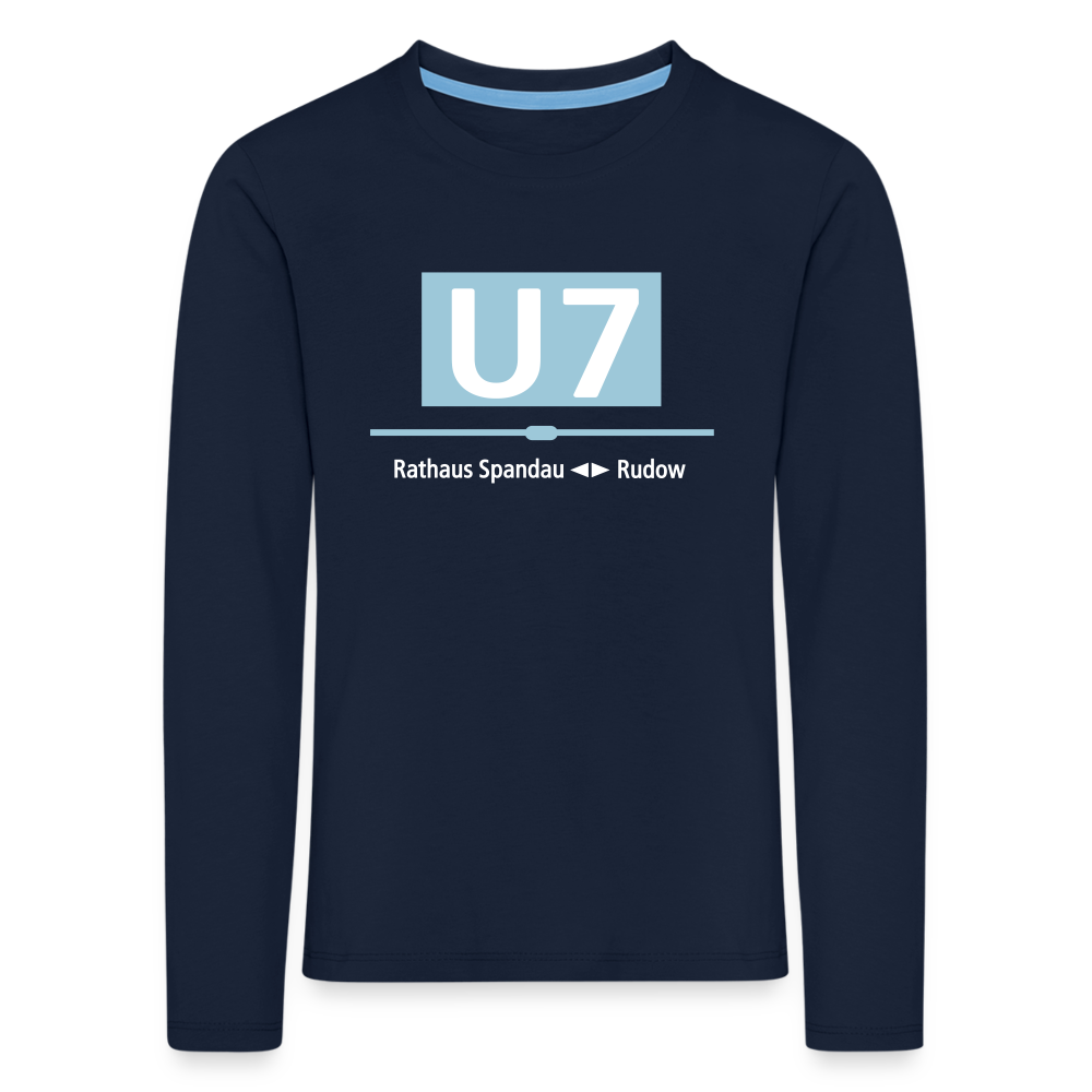 U7 - Kinder Langarmshirt - Navy