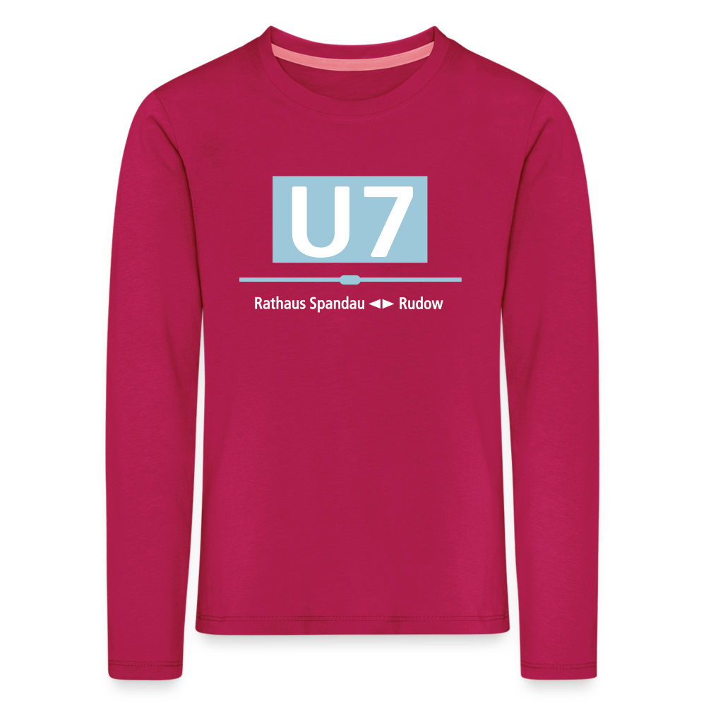 U7 - Kinder Langarmshirt - dunkles Pink