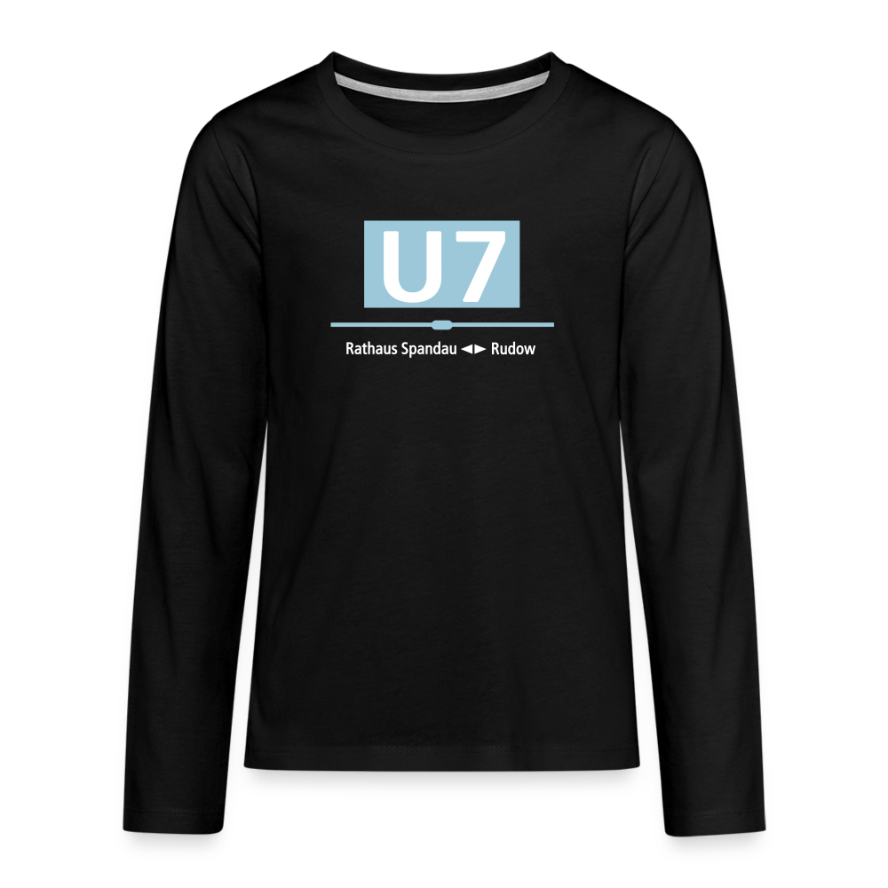 U7 - Teenager Langarmshirt - Schwarz