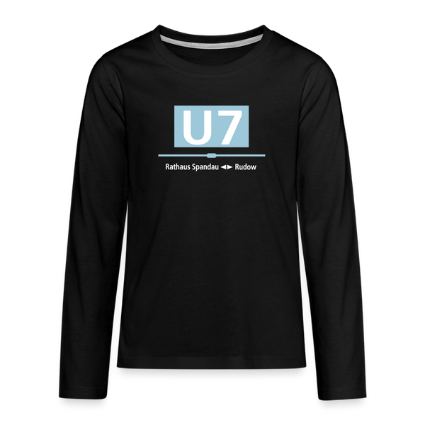 U7 - Teenager Langarmshirt - Schwarz