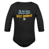 ob ick hier jeborn bin uff jeden - Bio-Langarmbody - Schwarz
