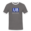 U8 - Männer Ringer T-Shirt - Dunkelgrau/Weiß