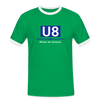 U8 - Männer Ringer T-Shirt - Kelly Green/Weiß